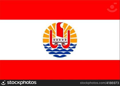 very big size illustration country flag of french polynesia