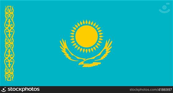very big size illustration country flag of Kazakhstan