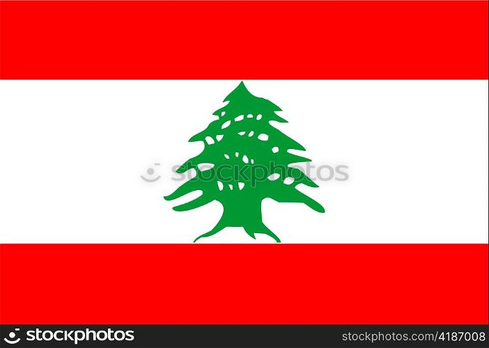 very big size illustration country flag of Lebanon