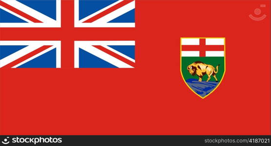 very big size illustration country flag of Manitoba