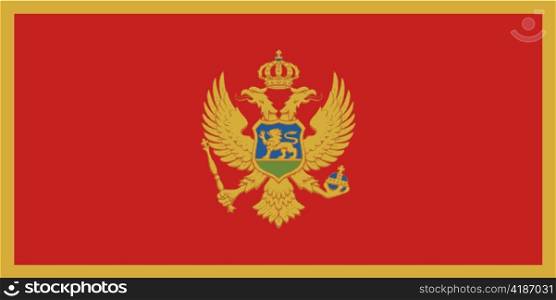 very big size illustration country flag of Montenegro