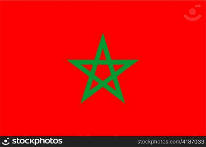 very big size illustration country flag of Morocco