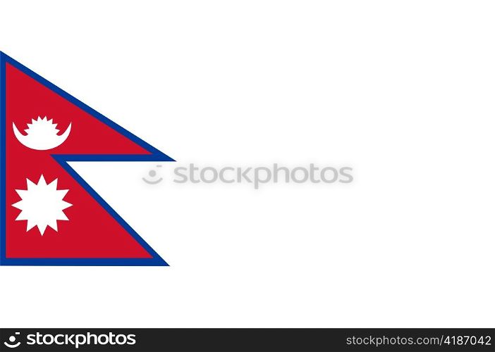 very big size illustration country flag of Nepal