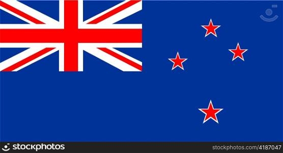 very big size illustration country flag of New Zealand