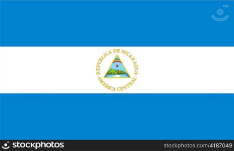 very big size illustration country flag of Nicaragua