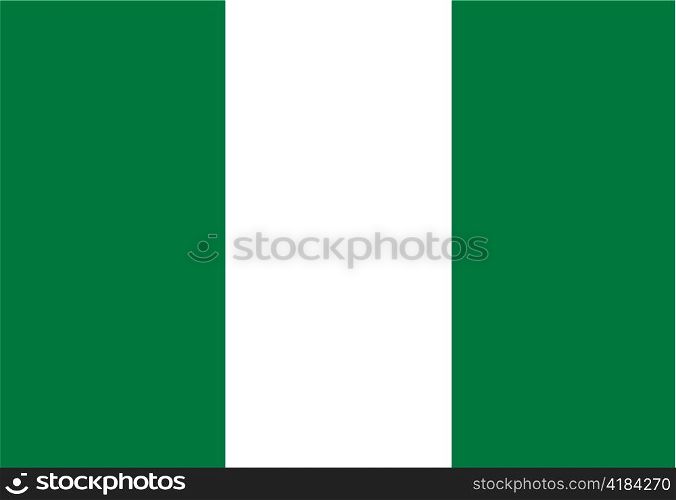 very big size illustration country flag of Nigeria