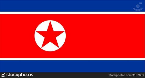 very big size illustration country flag of North Korea