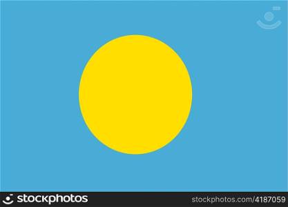 very big size illustration country flag of Palau