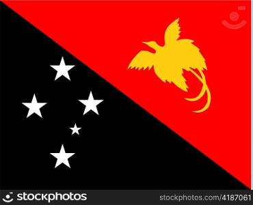very big size illustration country flag of Papua New Guinea