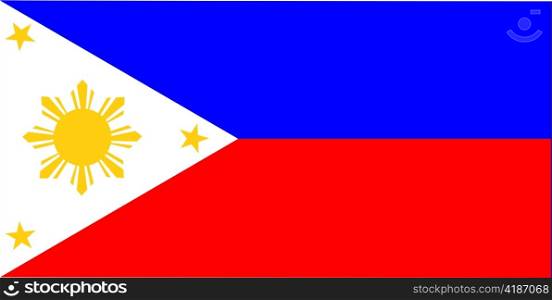 very big size illustration country flag of Philippines