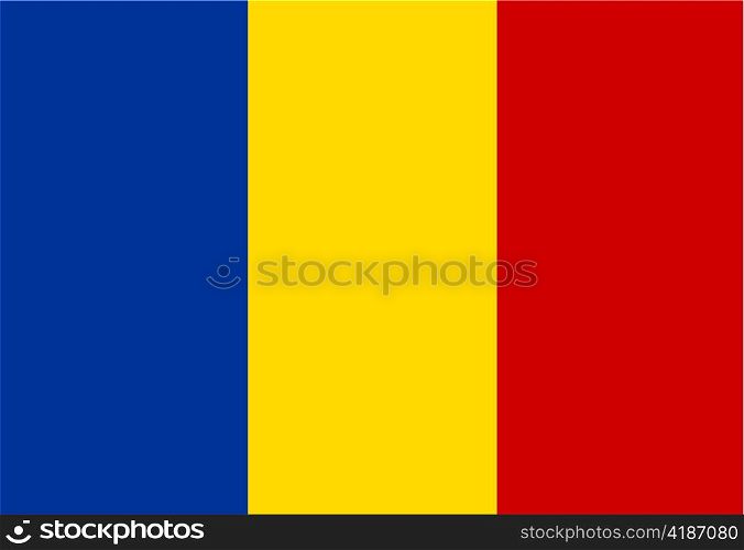 very big size illustration country flag of Romania