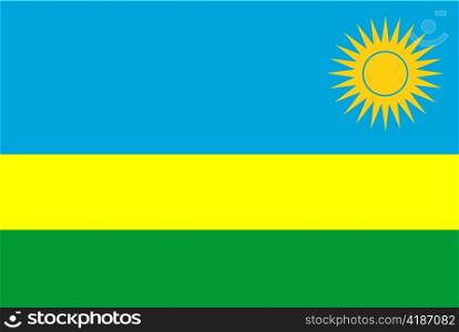 very big size illustration country flag of Rwanda