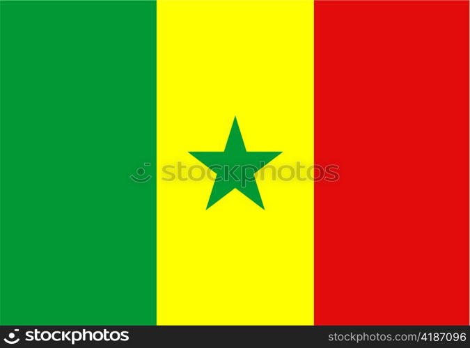 very big size illustration country flag of Senegal