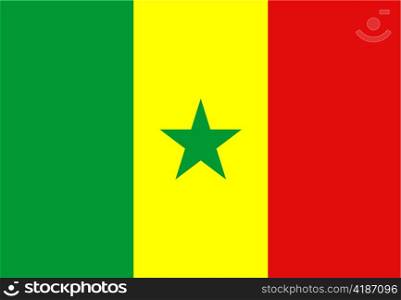 very big size illustration country flag of Senegal