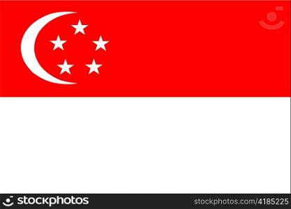 very big size illustration country flag of Singapore