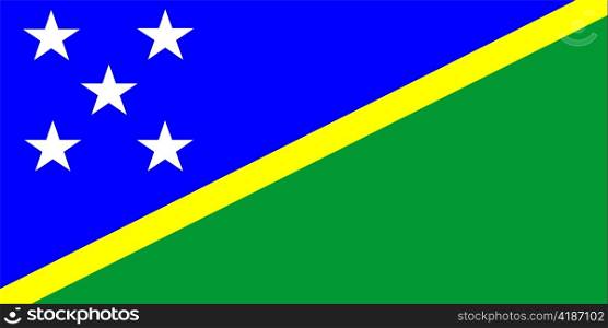 very big size illustration country flag of Solomon Islands