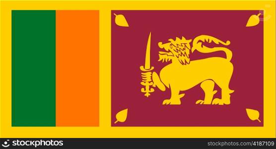 very big size illustration country flag of Sri Lanka