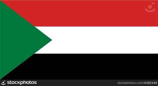 very big size illustration country flag of Sudan