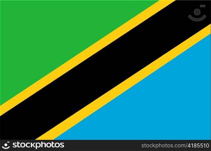 very big size illustration country flag of Tanzania