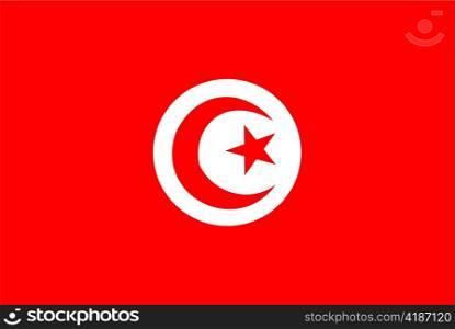 very big size illustration country flag of Tunisia