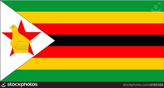 very big size illustration country flag of Zimbabwe