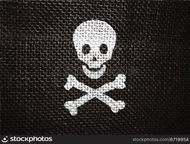 very big size pirates black hemp textured flag