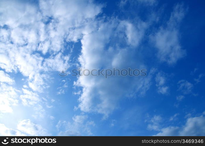 very blue sky nature background