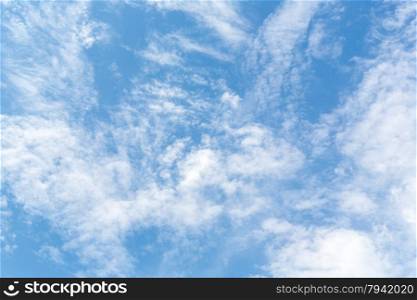 very Blue sky with cloud for background
