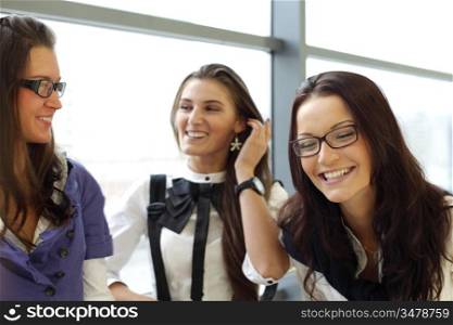 very funny laughing girlfriends Meeting