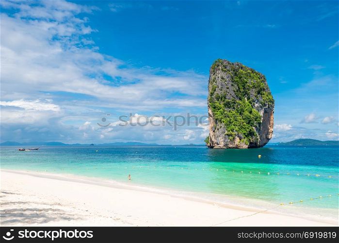 very nice beach, nature reserve Poda Island, Thailand