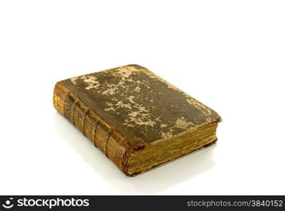 very old book isolated on white