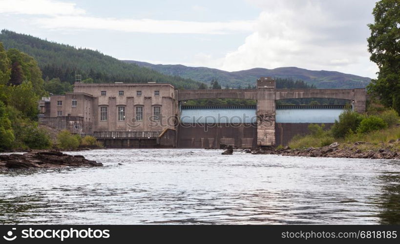 Very old dam in the Highlands, Scotland
