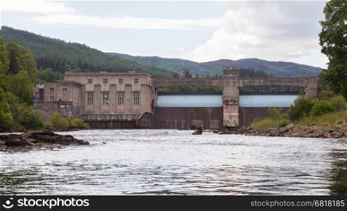 Very old dam in the Highlands, Scotland