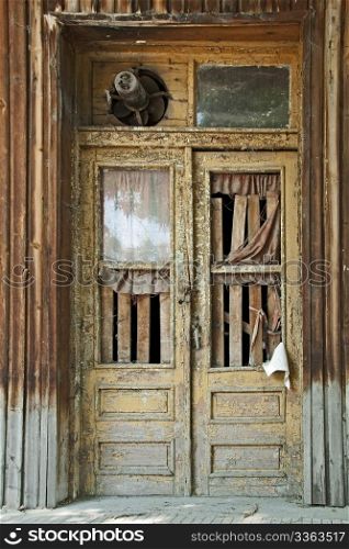 Very old door. Vertical image