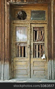 Very old door. Vertical image