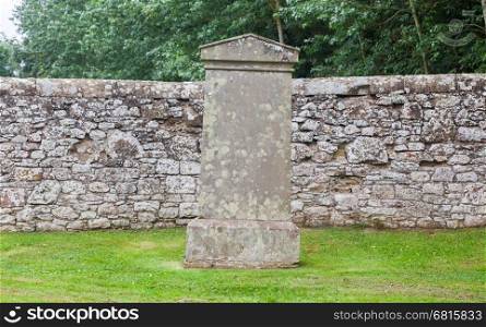 Very old gravestone in the cemetery, Scotland