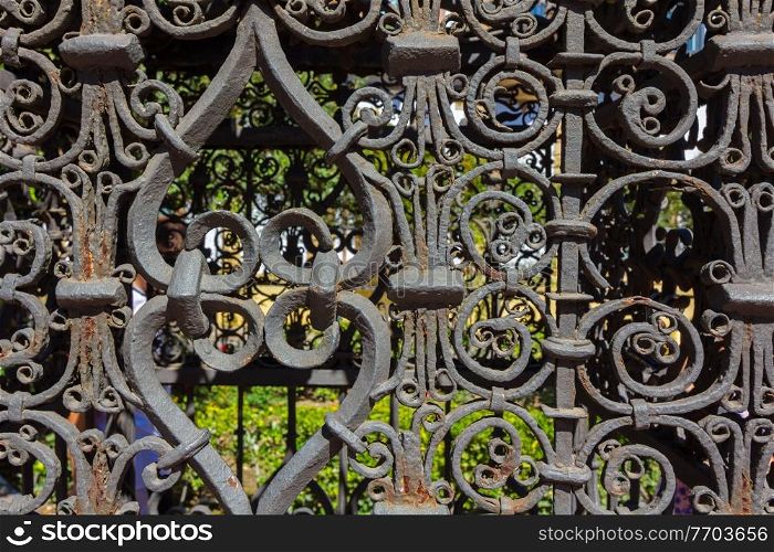 very ornate iron gate