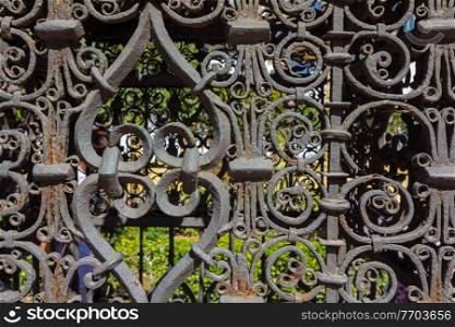 very ornate iron gate