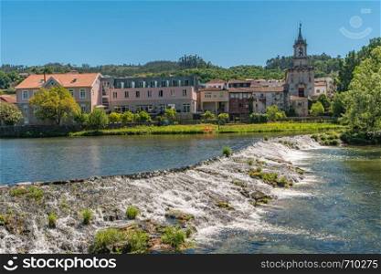 Vez river and village of Arcos de Valdevez, in Minho, Portugal.