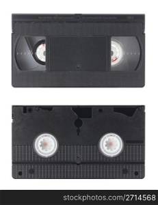 VHS video cassette isolated in white