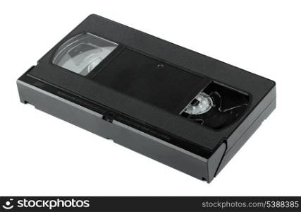 Vhs video cassette tape isolated on white