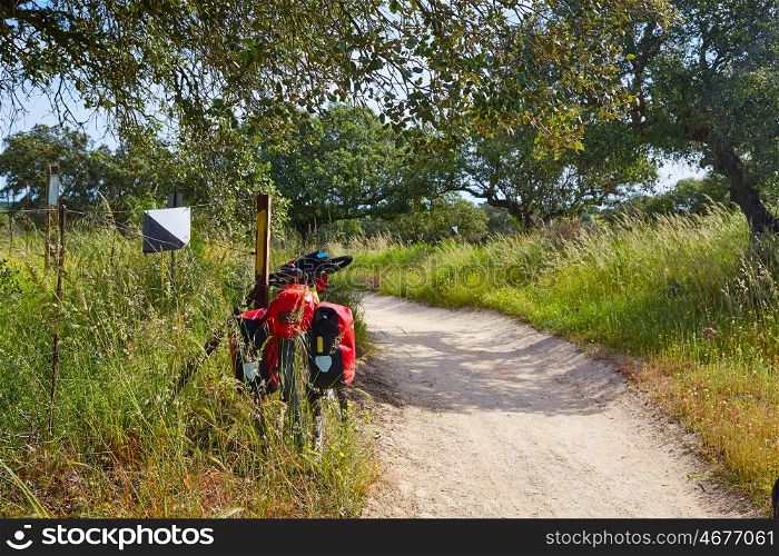 Via de la Plata way to Santiago by bike in Spain at Extremadura