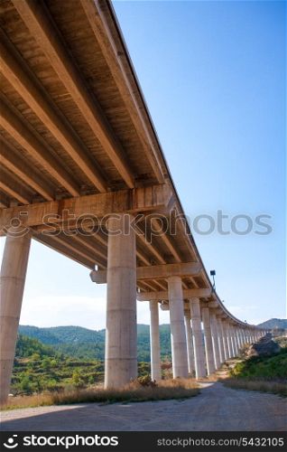 viaducto de Bunol in Autovia A-3 road Valencia Spain