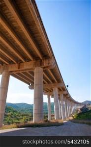 viaducto de Bunol in Autovia A-3 road Valencia Spain