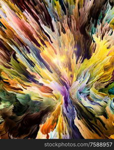 Vibrant Canvas series. Abstract arrangement of thick colorful paint and light on the subject of creativity and art.
