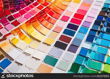 vibrant color palette with bold and bright colors, accompanied by clean white background, created with generative ai. vibrant color palette with bold and bright colors, accompanied by clean white background