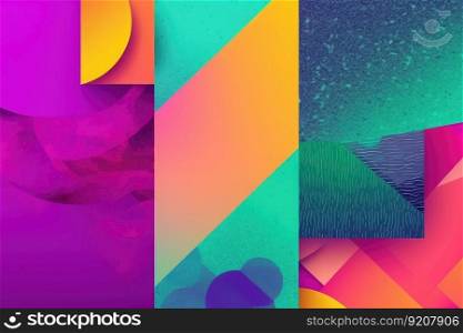 vibrant color palette with gradients and textures on abstract background, created with generative ai. vibrant color palette with gradients and textures on abstract background