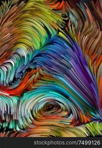 Vibrant color swirl background on subject of abstract art, dynamic design and creativity. Color Swirl series.