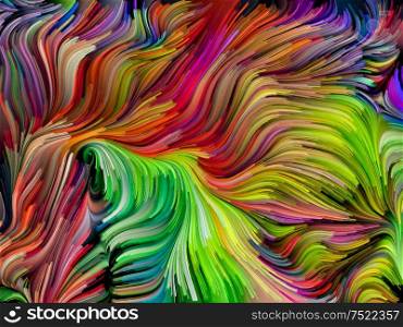 Vibrant color swirl background on subject of abstract art, dynamic design and creativity. Color Swirl series.