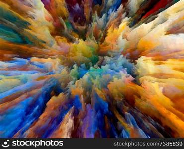 Vibrant Explosion background on the subject of art, creativity and imagination.